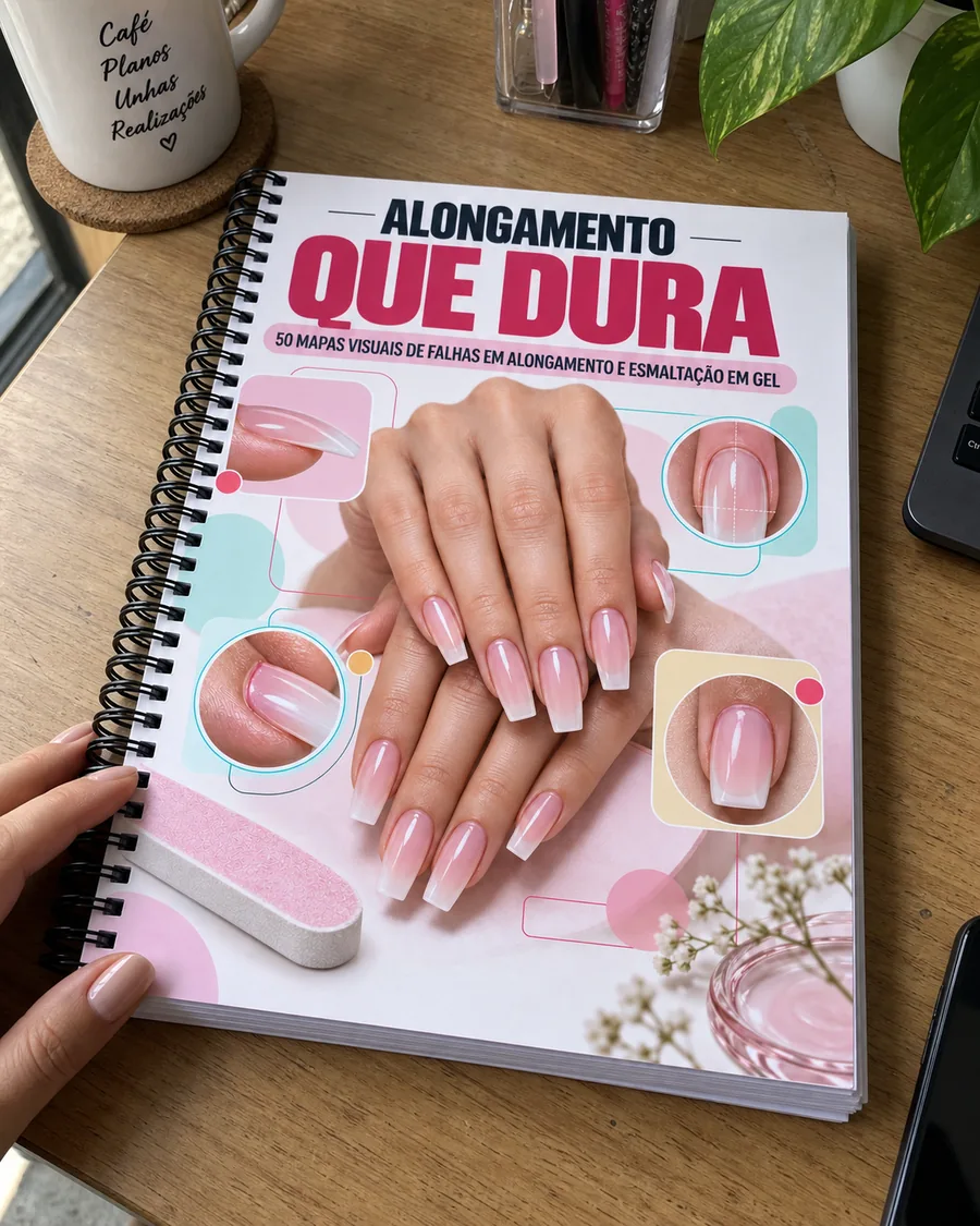 Material impresso do Alongamento que Dura sendo usado de verdade